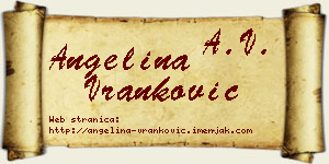 Angelina Vranković vizit kartica